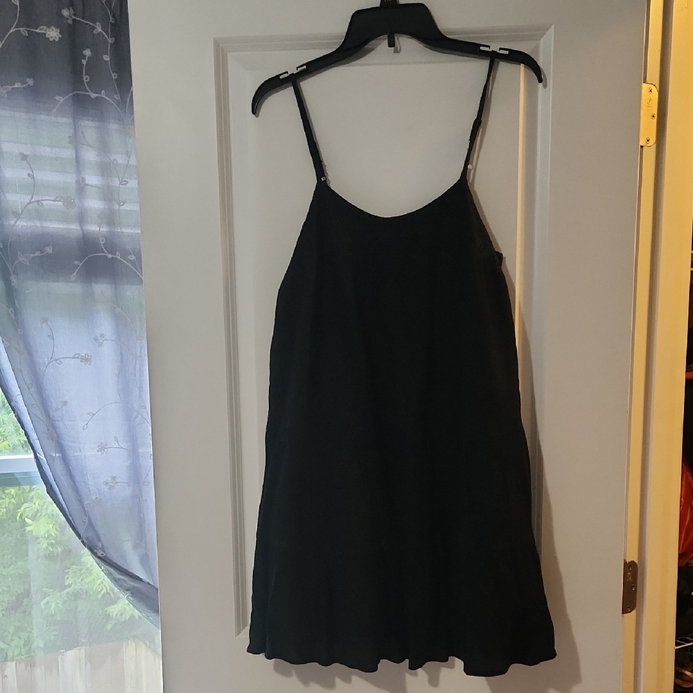 Black Shift Spaghetti Strap Dress